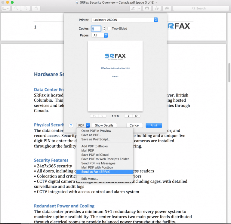 Client for MAC Send and Receive faxes with email or mobile
