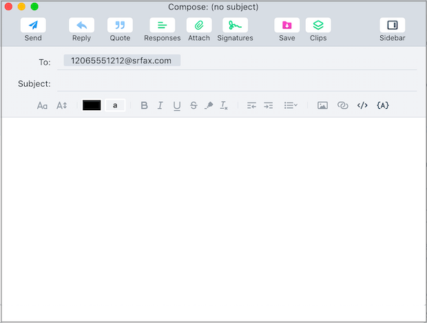 Step 1: Open email program and create a new message.